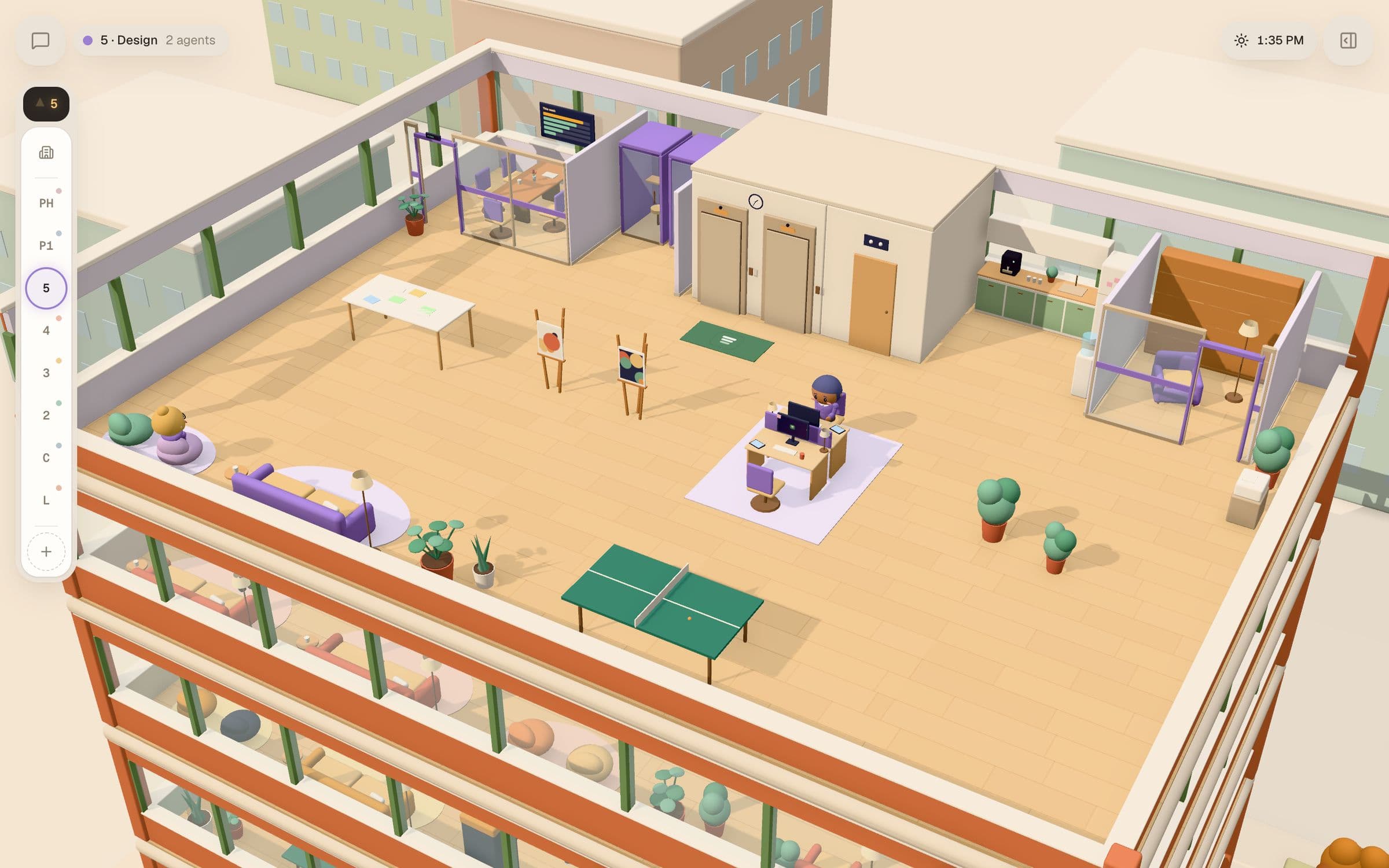 The Design floor