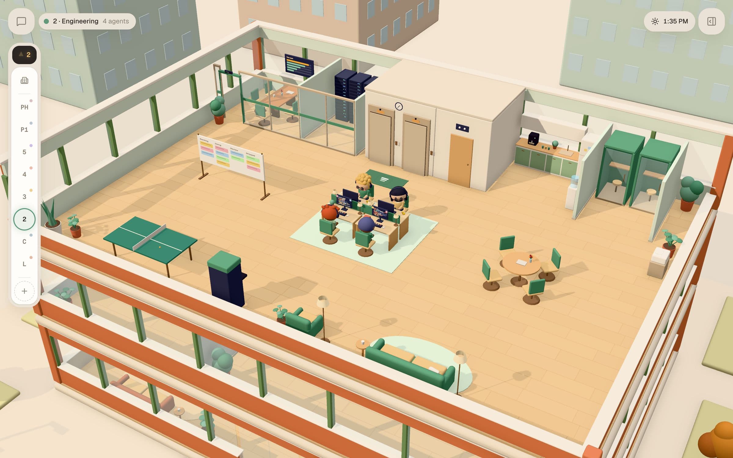 The Engineering floor